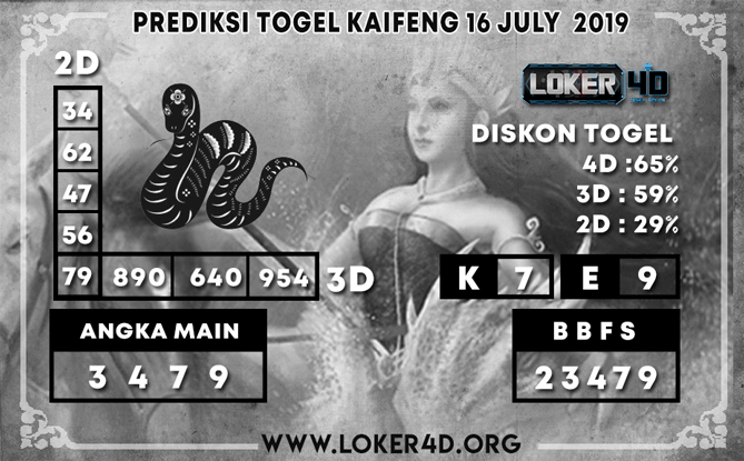 PREDIKSI TOGEL KAIFENG LOKER4D 16 JULI 2019