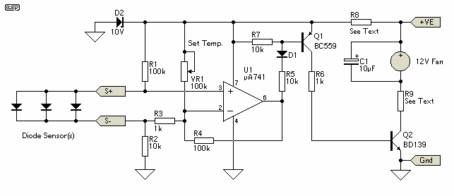 Build a Thermo-Fan To Keep Your Amp Cool Circuit Diagram | Super