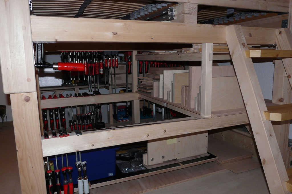 Tobi's Holzjournal: Hochbett - Holzlager