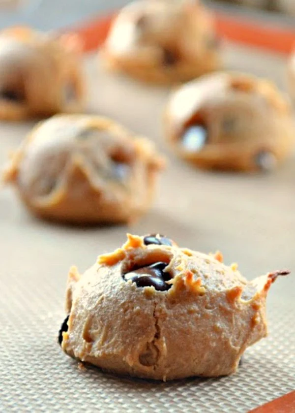 Peanut Butter Chocolate Chip Bites are gluten free and a healthier sweet street from Serena Bakes Simply From Scratch with options for paleo and vegan.