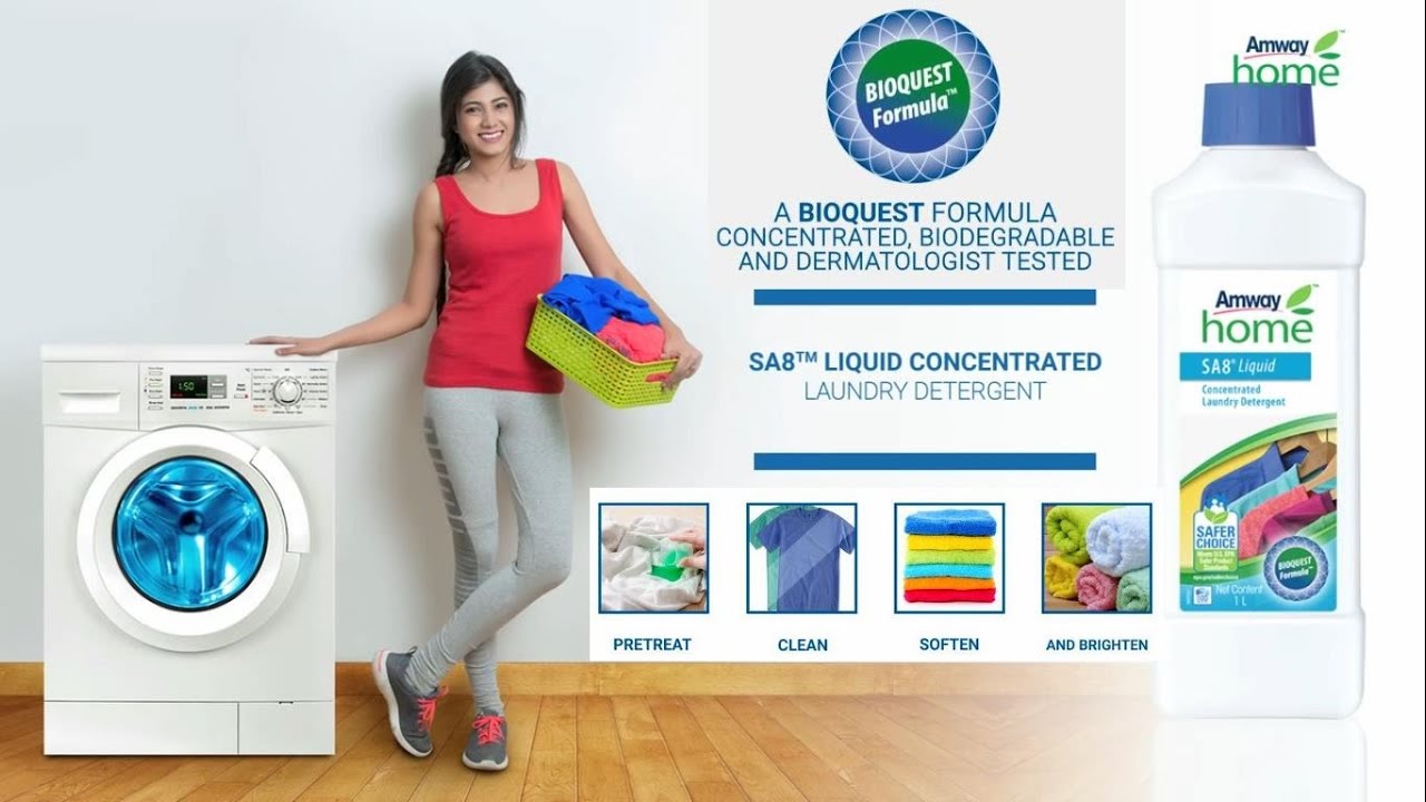 Amway SA8 Concentrated Liquid Biodegradeable Detergent (1L) Twin Pack