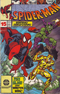 komik marvel spiderman bertemu musuh