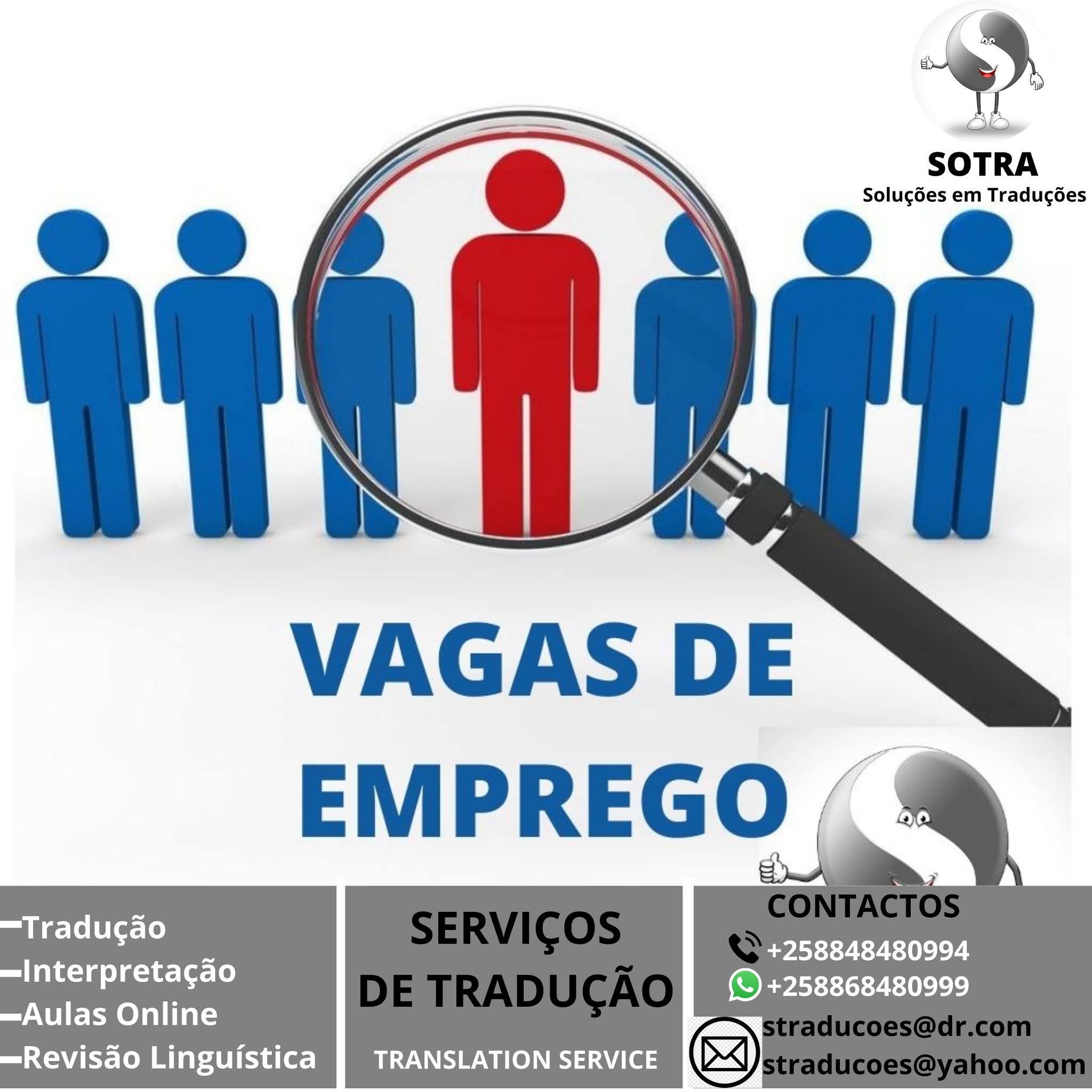 VAGAS DE EMPREGO Vaga Para  Designer SOTRA Soluções em Traduções