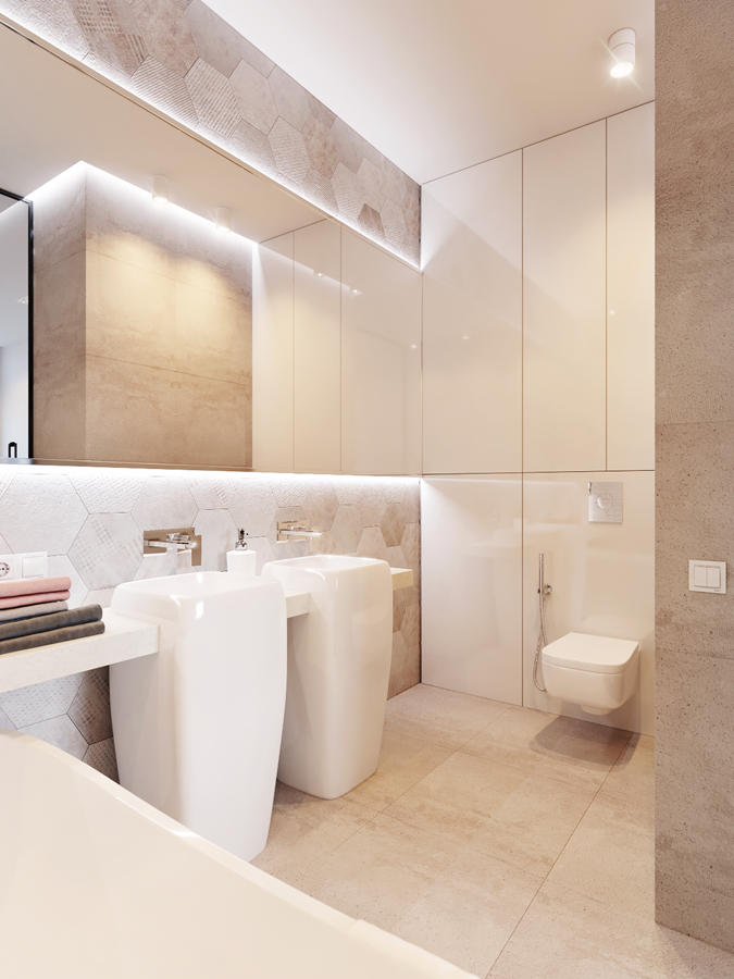 iluminación con led baño