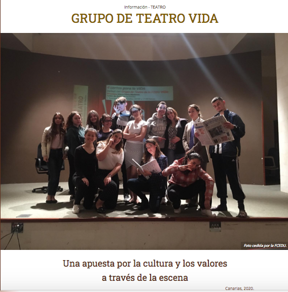 Reportaje sobre "ViDa" (Grupo de Teatro de la FCEDU)