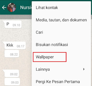 pilih menu wallpaper