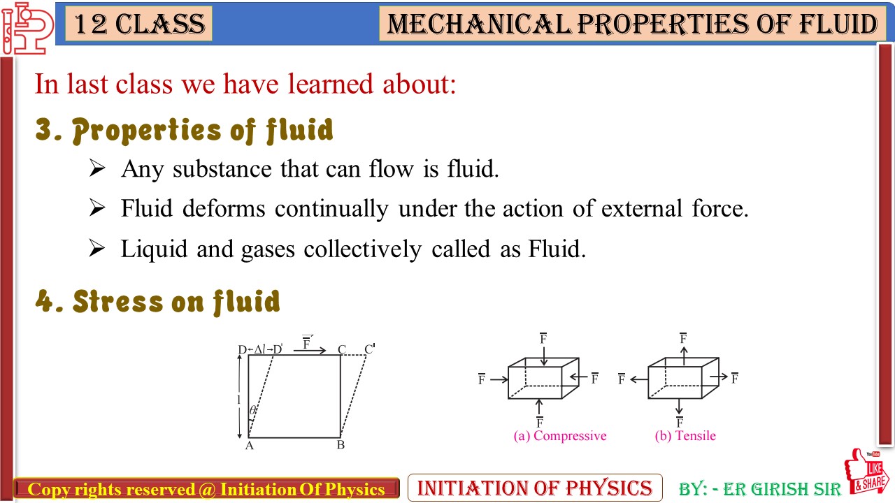 03. Mechanical Properties of Fluid INITIATION OF PHYSICS