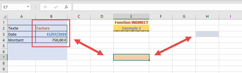 Remplissage cellule dynamique avec INDIRECT Remplissage cellule dynamique avec INDIRECT