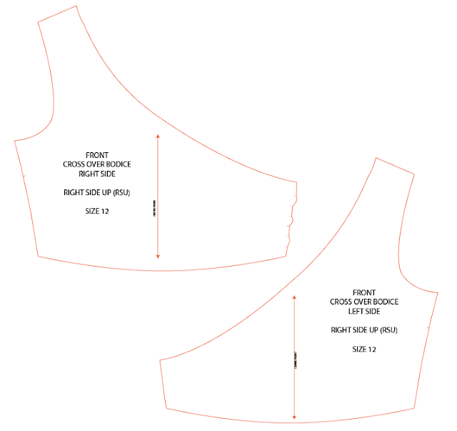1 Puddle Lane: MiSS RUBY TUESDAY DRESS PATTERN HACK #1 - Cross Over Bodice