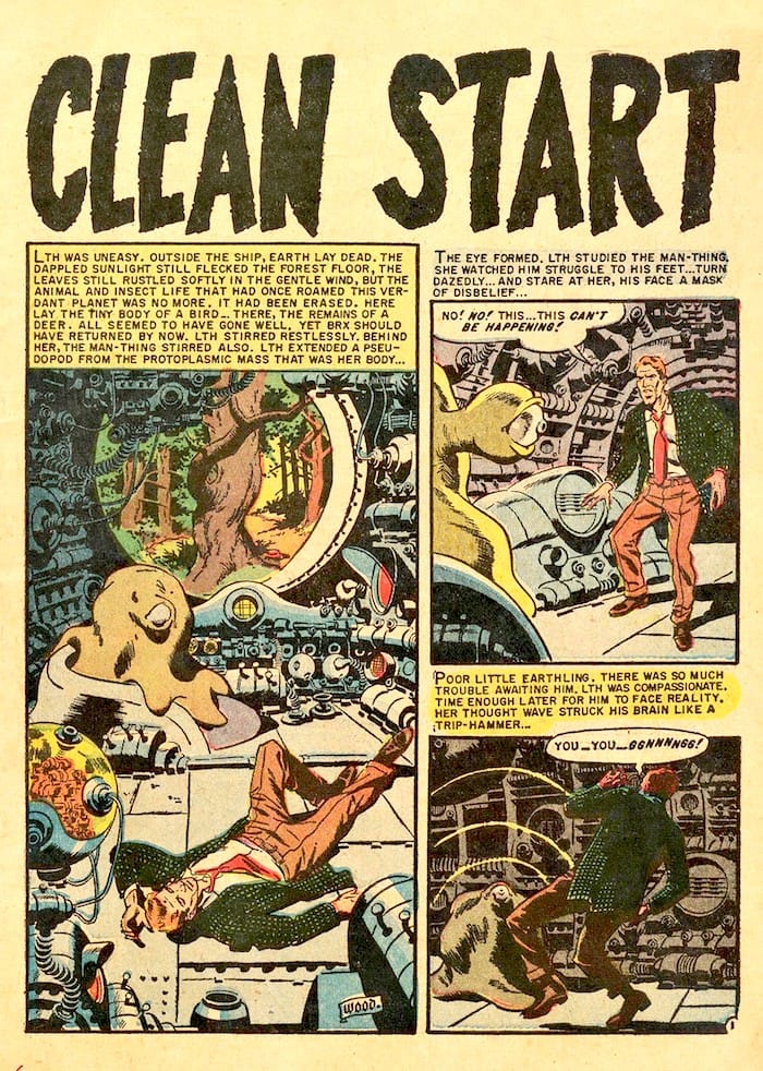 Wally Wood ec science fiction golden age 1950s comic book page - Incredible Science Fiction #30
