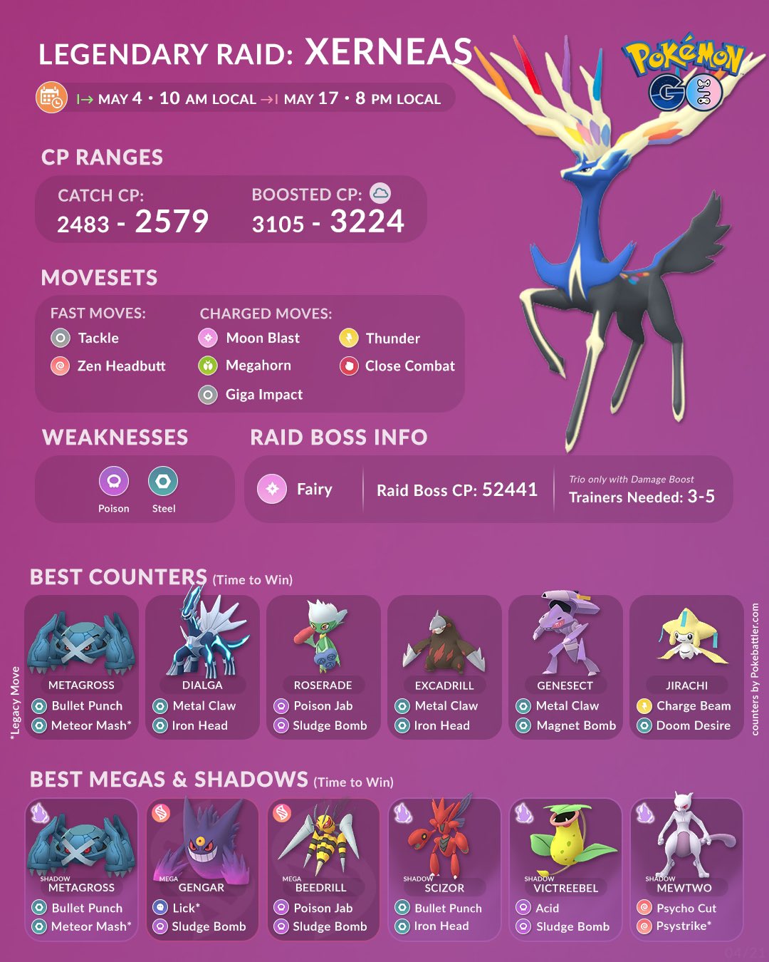 Pokémon Go - Evento Lendas Luminosas X - Como obter Xerneas