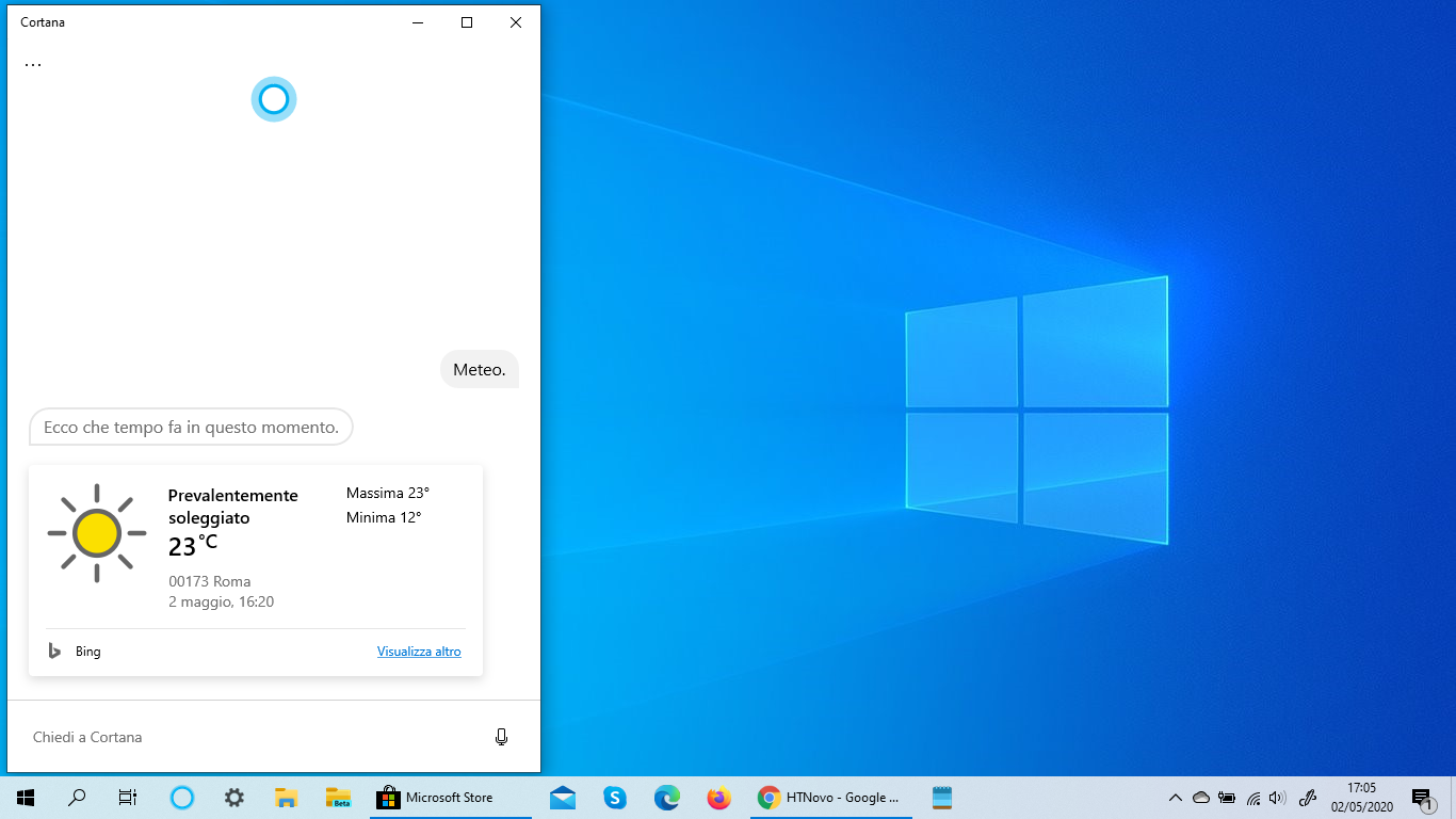 Cortana si aggiorna in Windows 10 Versione 2004 con novità