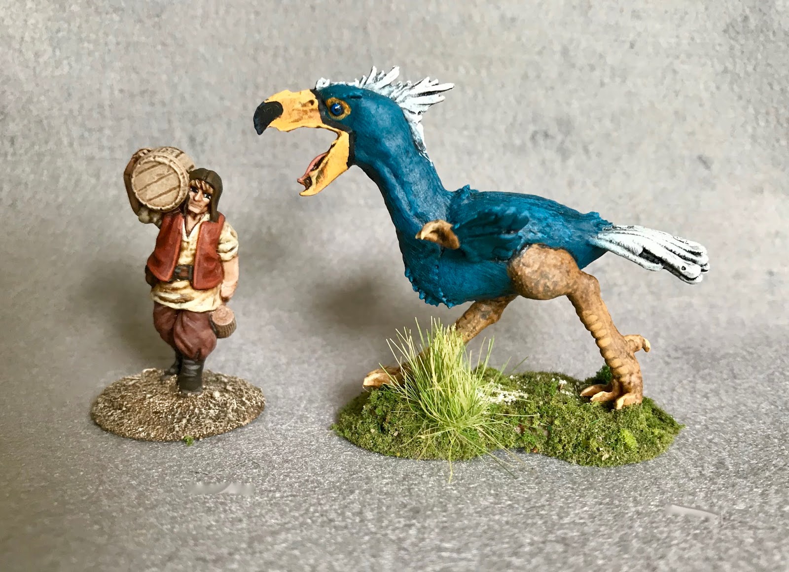 Reaper Bones Black Axebeak (Phorusrhacos) Unpainted Miniature - 25mm Heroic Scale Fantasy Model For Painting
