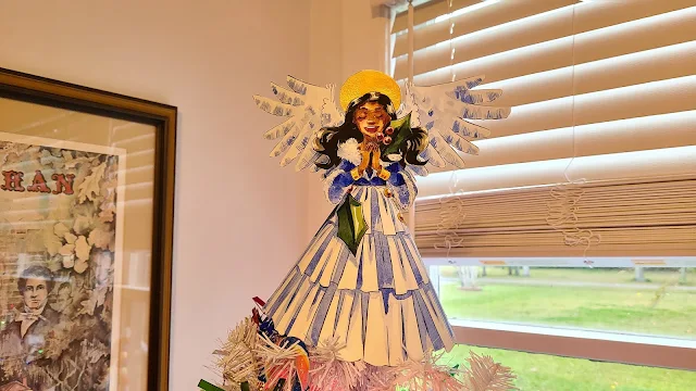 Angel tree topper papercraft