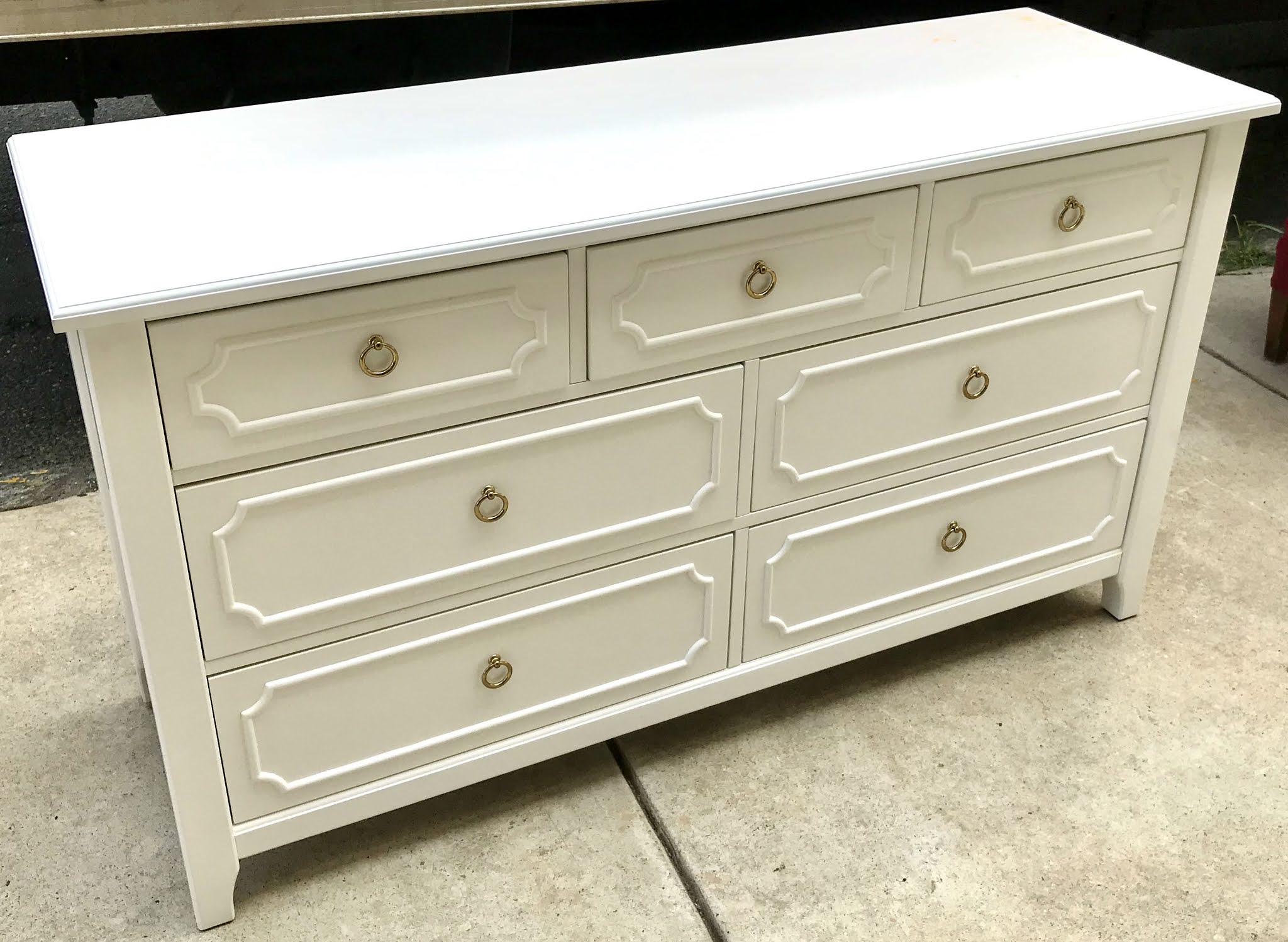 Uhuru Furniture & Collectibles White 7Drawer Dresser by Pottery Barn 195 SOLD