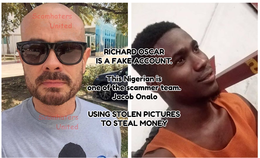 This Nigerian is one of the scammer team. 