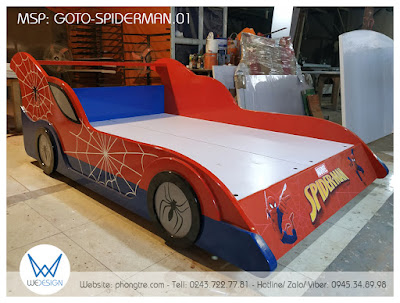 Giường ô tô Spider Man GOTO-SPIDERMAN.01 sản xuất 2019