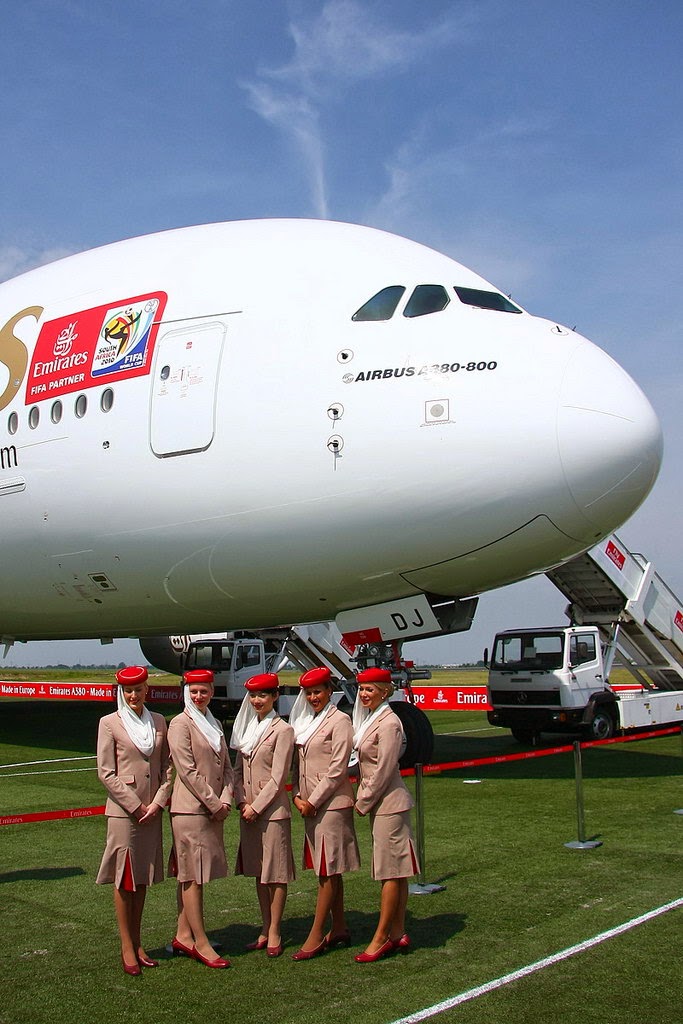 Emirates Airlines participates sport campaign World stewardess Crews