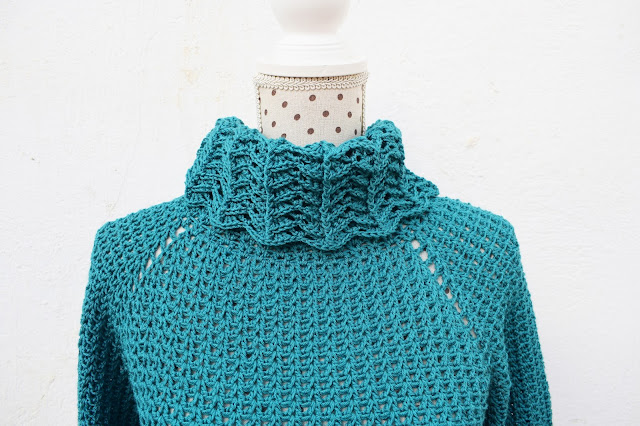 2 - Crochet Imagen Jersey de crochcet de cuello de tortuga y manga pegada ganchillo Majovel Crochet facil sencillo bareta paso a paso DIY puntada punto