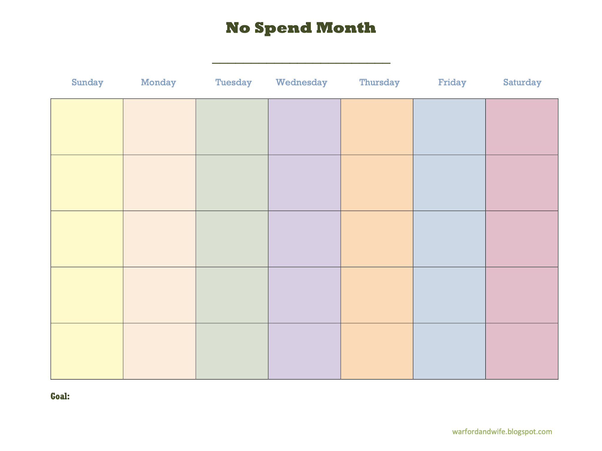 No Spend Month How It Works and A Printable 