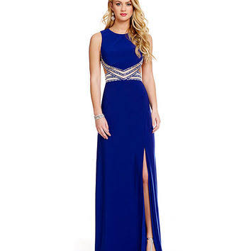 dillards royal blue prom dress