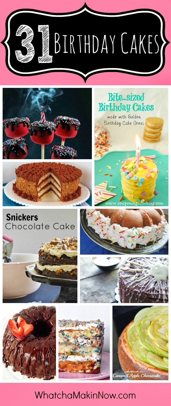 31 Birthday Cake Recipes perfect for any birthday party! #reciperoundup