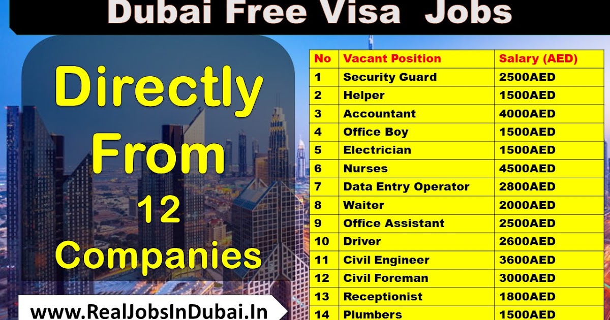 Real Jobs In Dubai