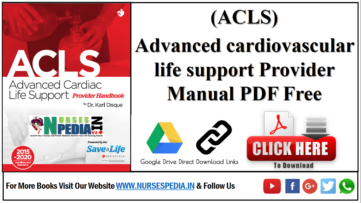 (ACLS) Provider Manual Handbook PDF Free Download - NURSESPEDIA.IN