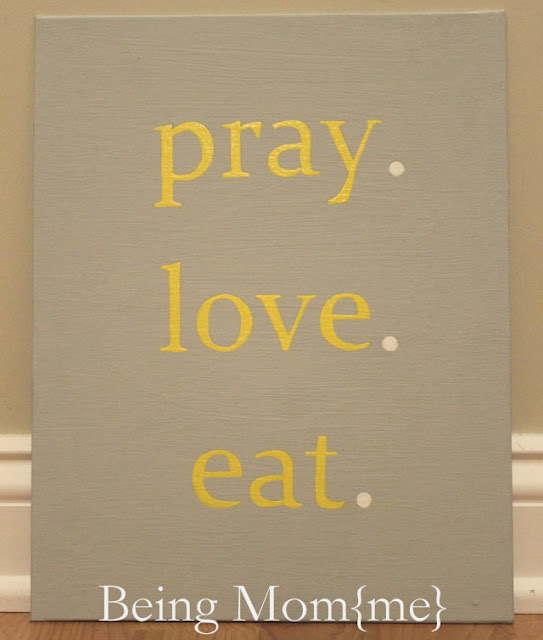 being mom{me} Scrambled Wall Art {Word Painting Tutorial}