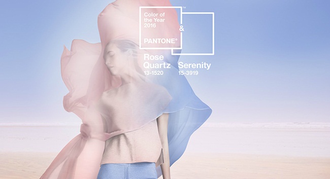 The Pantone Color of the Year 2016:Serenity & Rose Quartz Prada 2015 AW Little Blue Embellished Jersey Gazarre Empire-Waist Dress