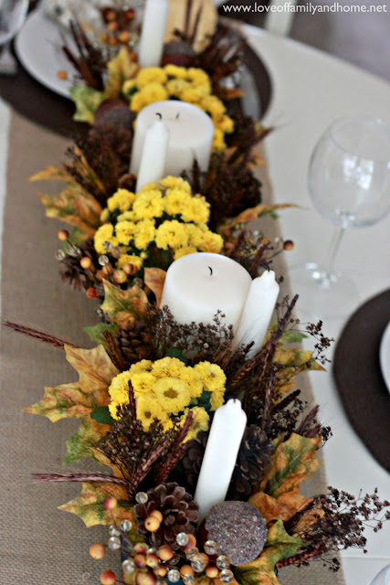 Teal & Yellow Fall Tablescape - Love of Family & Home