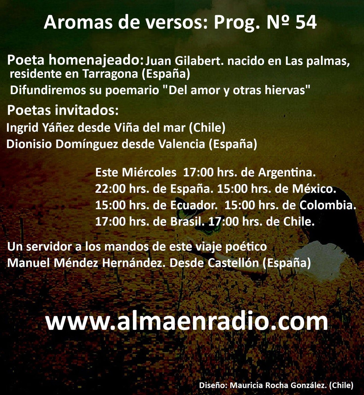 Bienvenids a Aromas de letras Aromas de versos prog.Nº54