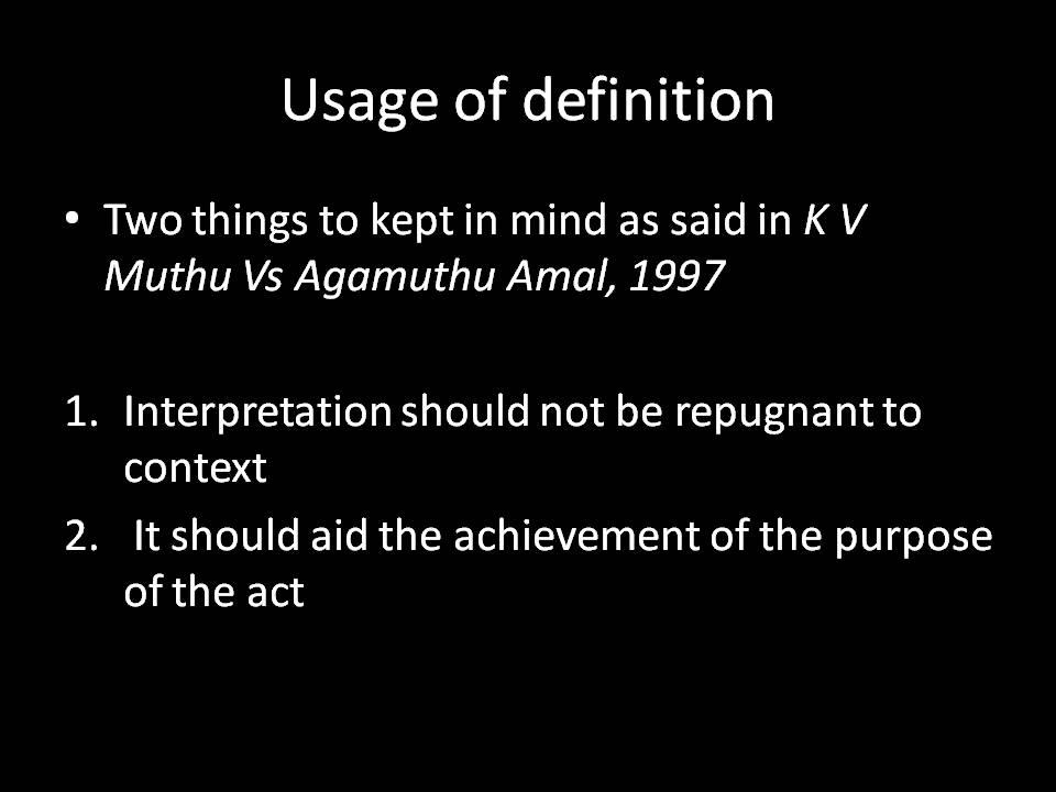 Interpretation of statutes internal aids