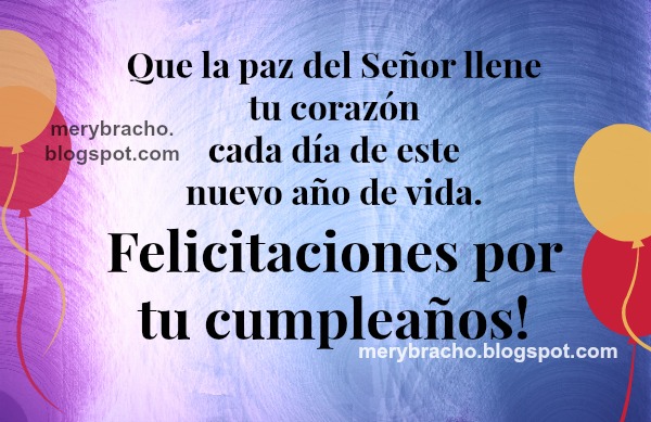Mensaje felicitación cristiana cumpleaños Imagen tarjeta cristiana mensaje bendiciones feliz cumpleaños