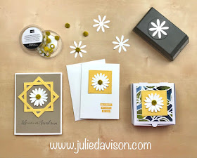 3 Projects with Quick & Easy Daisy Embellishments ~ Stampin' Up! Perennial Essence Floral Centers ~ Interlocking Frames Tutorial ~ www.juliedavison.com