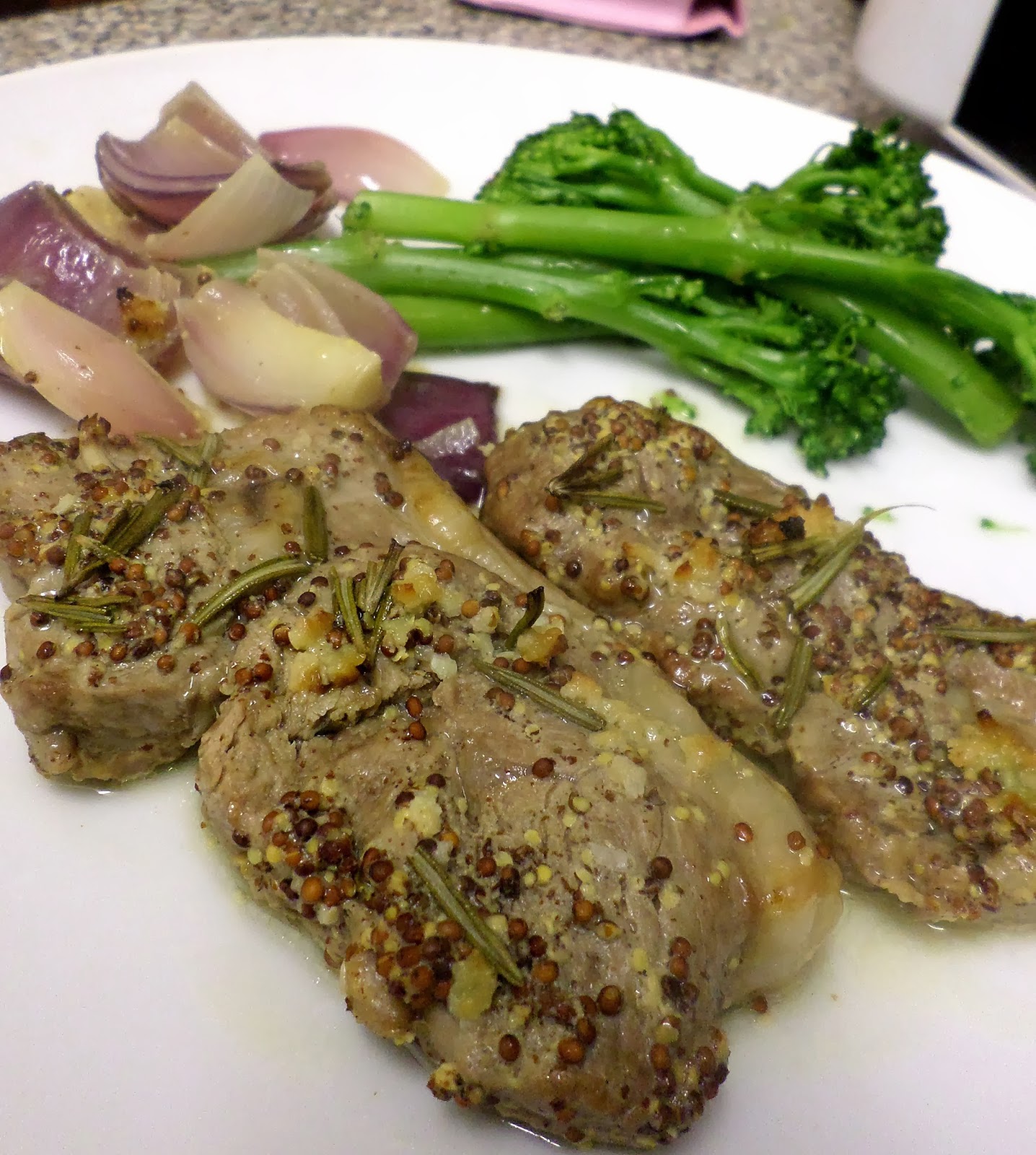 Eat Rainbow Love Rosemary, wholegrain mustard & garlic lamb steaks