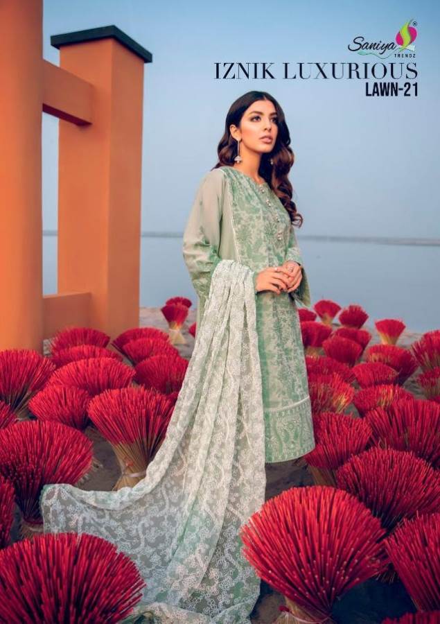 Saniya Trend Iznik Luxury Lawn 21 pakistani Suits