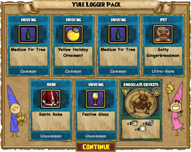 Wizard101 Yule Logger Pack