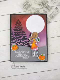Halloween Stroll a card by Diane Morales | Pumpkin Latte Stamp Set by Newton's Nook Designs
