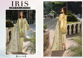 Iris Lawn Pakistani Dress Material Collection 