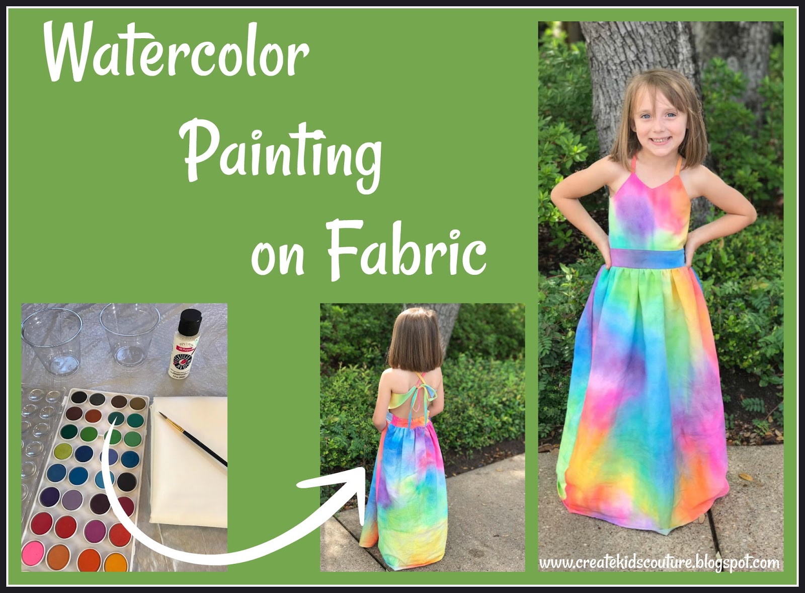 Create Kids Couture Watercolor Painting on Fabric