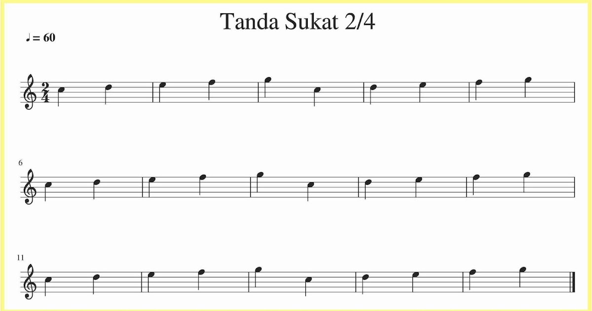 Tanda Sukat 2/4 ( Birama 2/4 ) SEKITAR MUSIK
