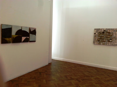 Two works at The Daylight Moon: an exhibition of Rosalie Gascoigne's  work, showing at Goulburn Regional Art Gallery.