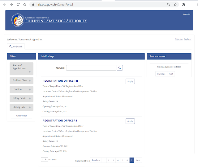 GobyerKnows APPLY NOW! PSA Nationwide Hiring First and Second Level