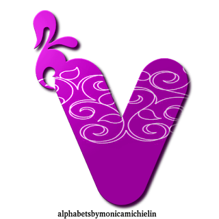 M. Michielin Alphabets: PURPLE ALPHABET ORNAMENT AND ICONS PNG