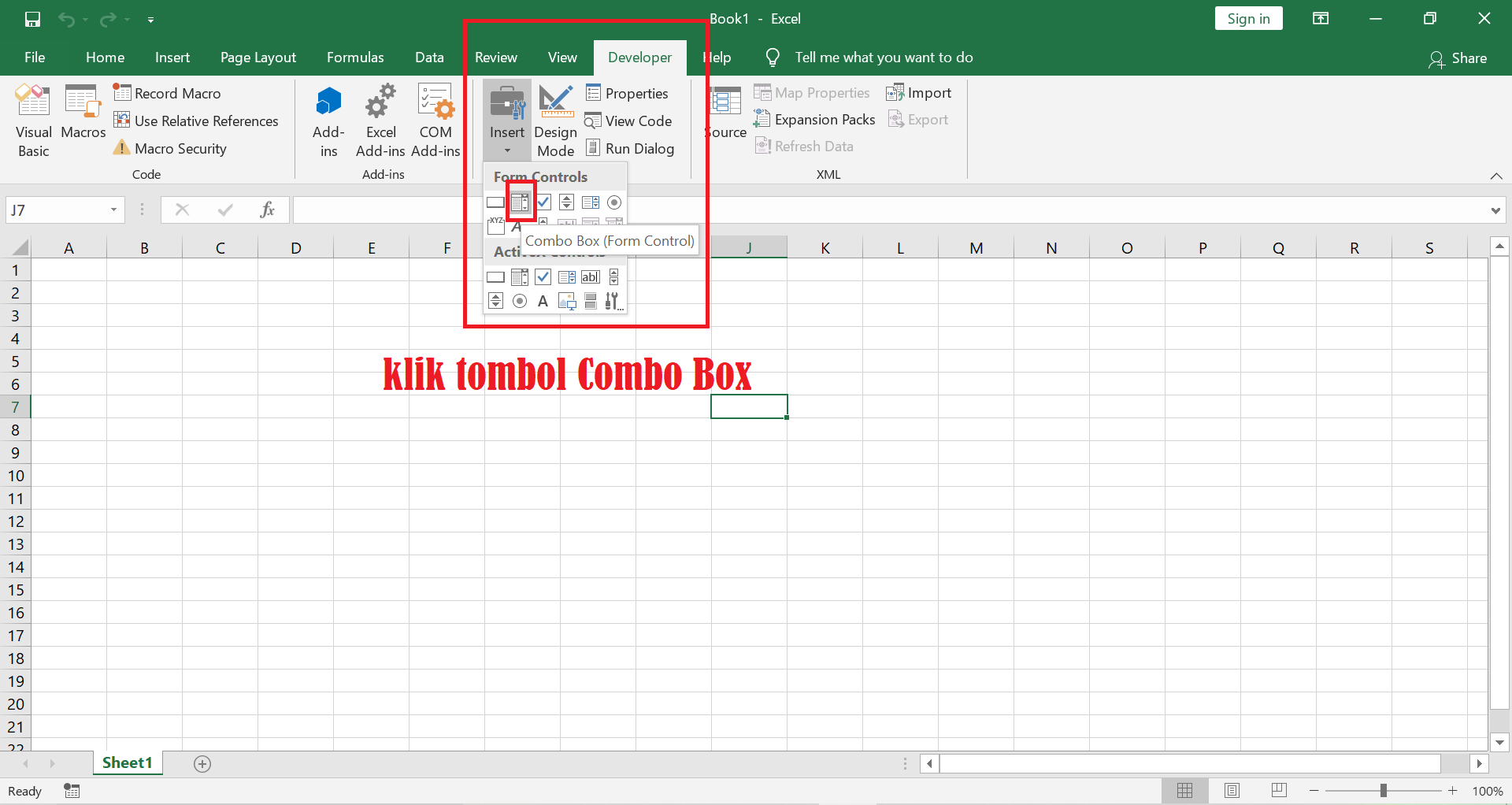 Membuat Menu Drop Down Menggunakan Combo Box di Excel Info Komputer