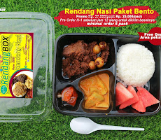 RENDANG NASI PAKET BENTO <del>Rp.27.000</del><p>Rp.25.000</p> <code>004</code> Min.6 Pack RENDANG NASI PAKET BENTO <del>Rp.27.000</del><p>Rp.25.000</p> <code>004</code> Min.6 Pack