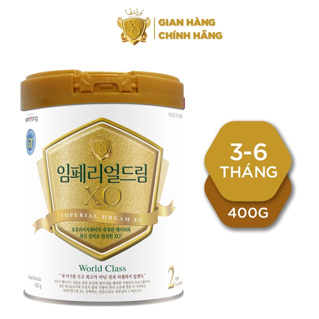 Sữa Bột XO2 GT VP Milk – 400g  Dành cho trẻ từ 3 đến 6 tháng tuổi