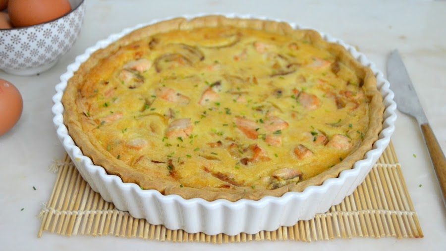 Quiche de salmón fresco