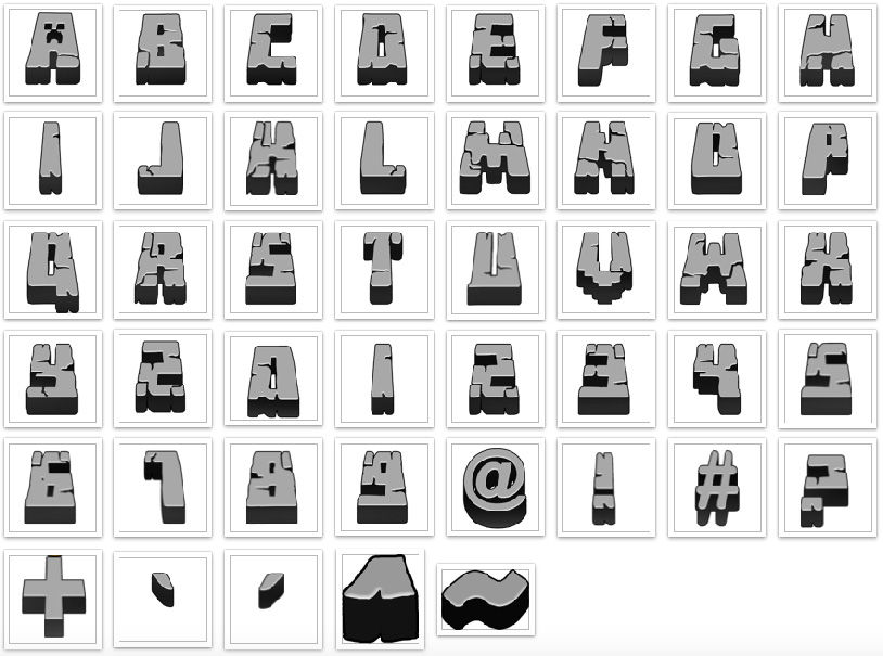 letras minecraft para imprimir abecedario alfabeto